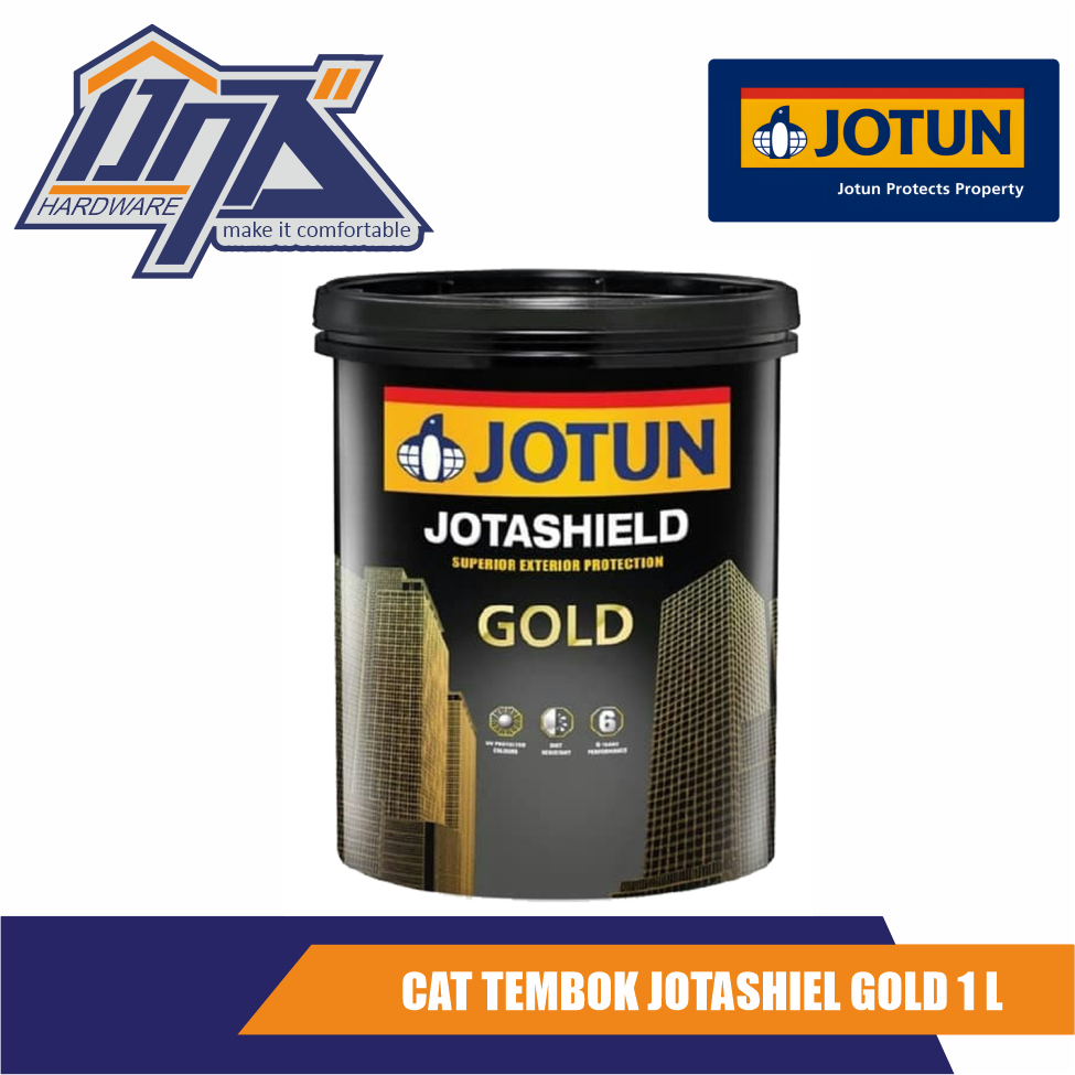 JOTUN Cat Tembok Jotashield Gold 1L Warna Emas Tahan Lama Permukaan Halus