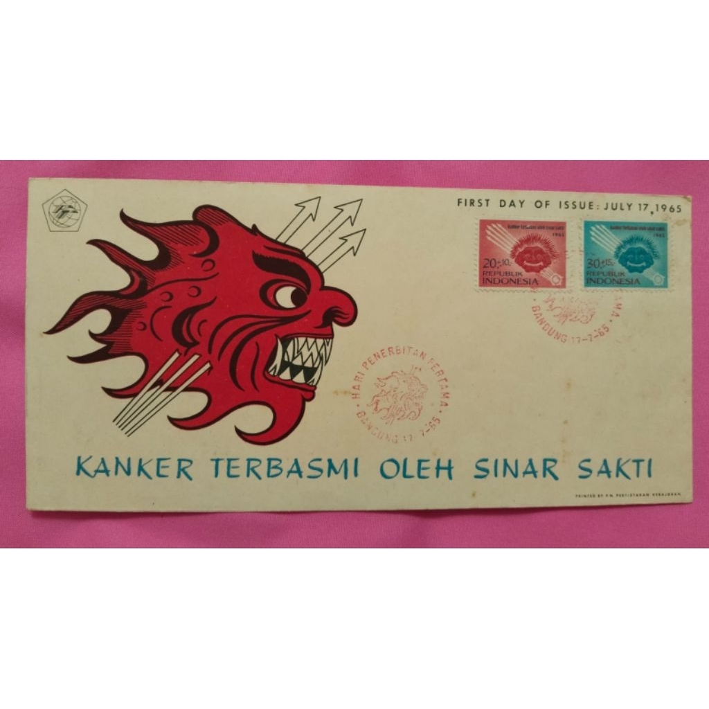 FDC Sampul Hari Pertama Kanker 1965