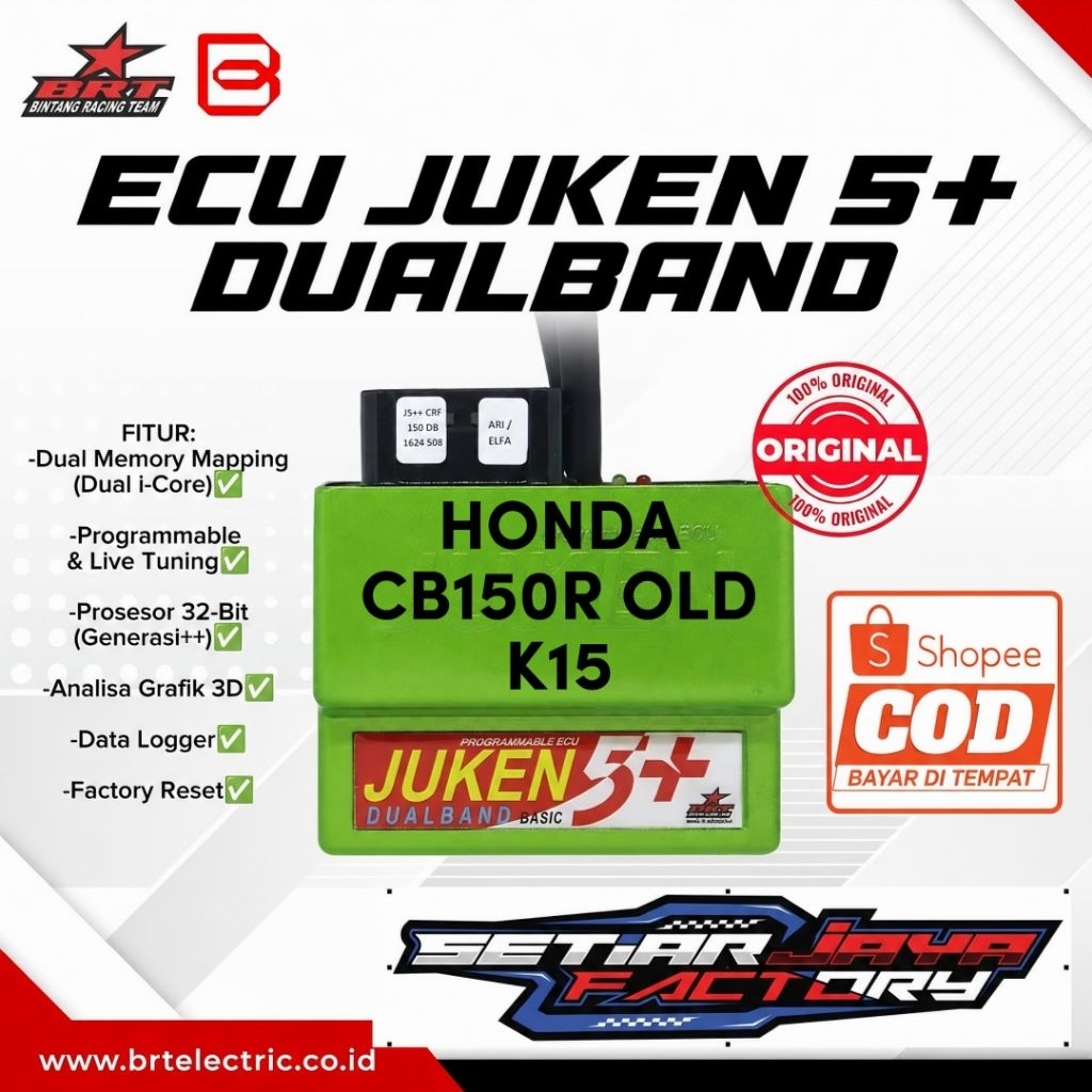 ECU JUKEN BRT 5 PLUS PLUS CB150R OLD KODE ECU K15 DUALBAND ORIGINAL BRT