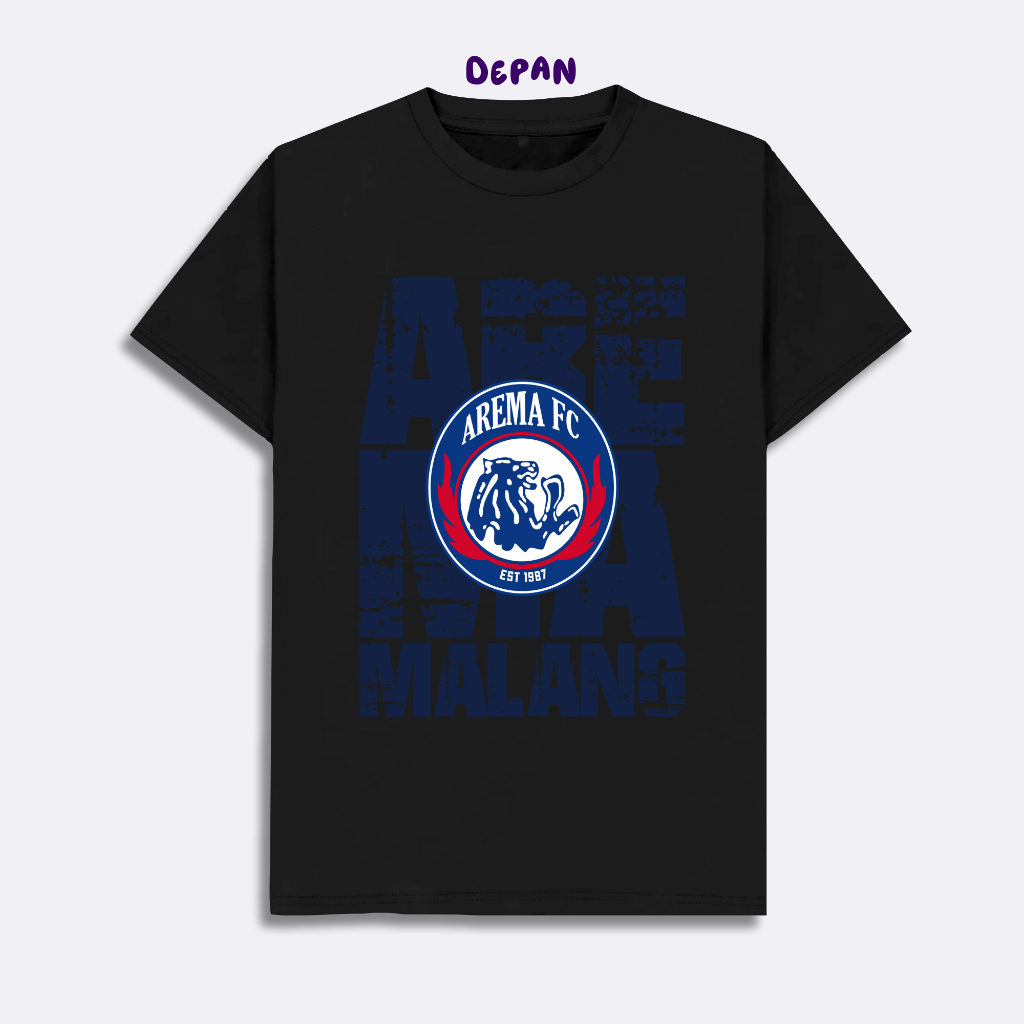 Kaos Arema FC Logo Baju Distro Pria Suporter Arema Malang