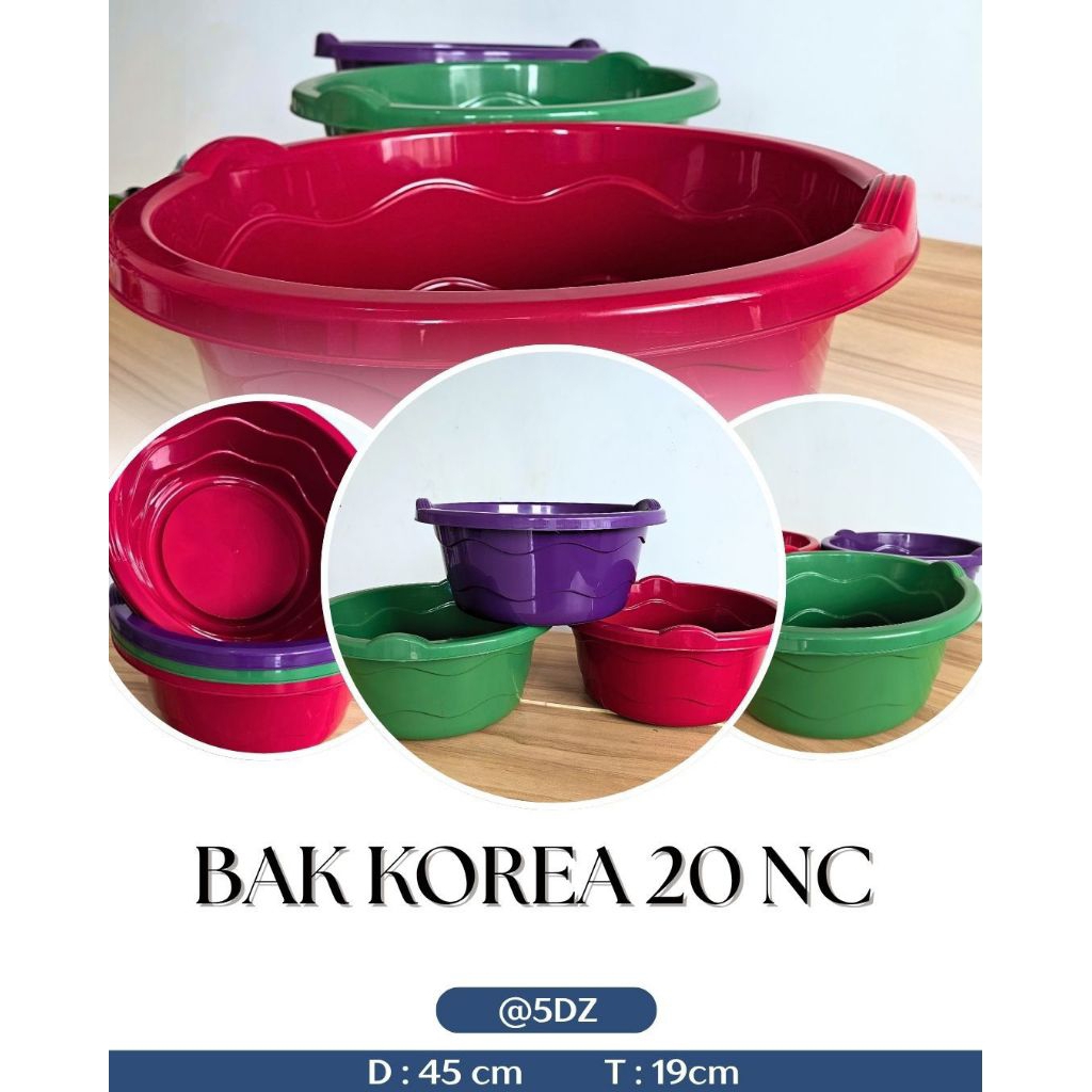 BAK KOREA 20 NC / BAK MANDI / BAK CUCI PIRING / BAK CUCI BAJU / BASKOM CUCI BAJU / BAK AIR