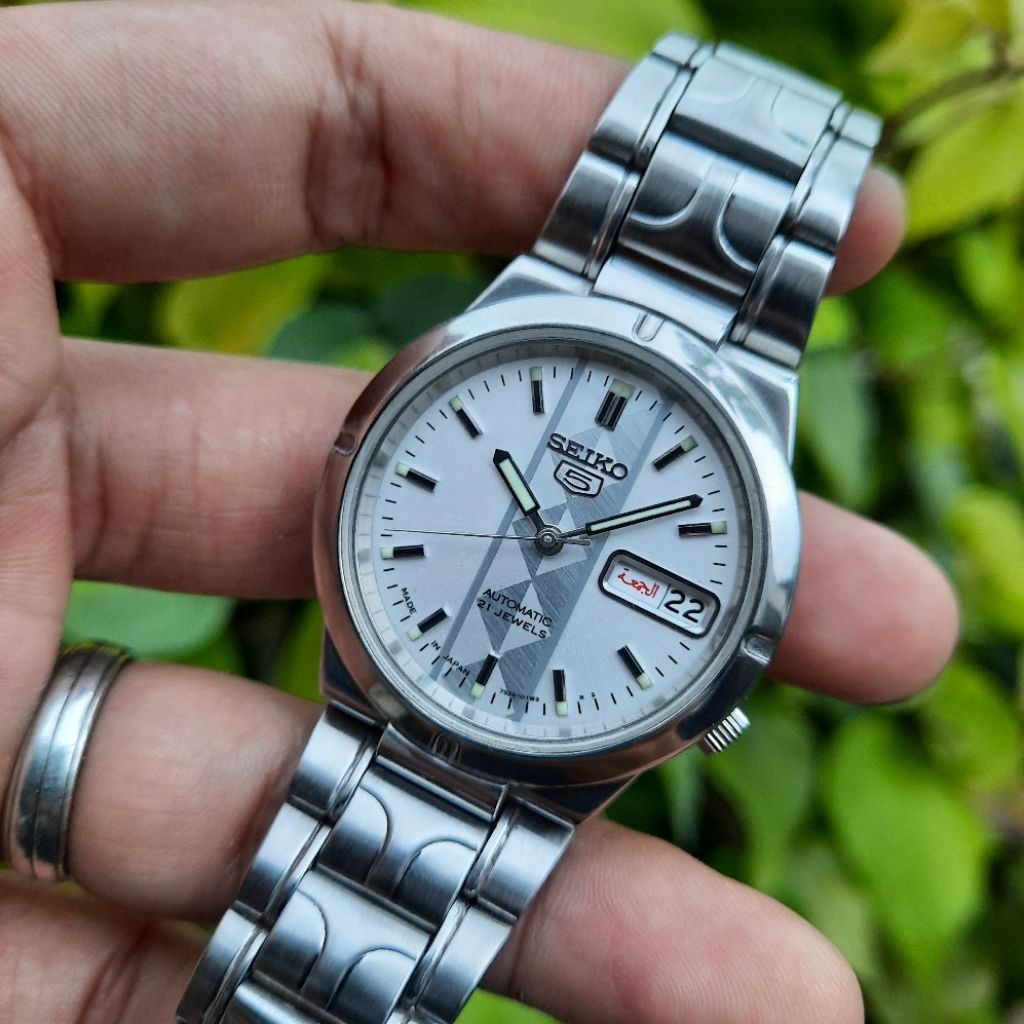 JDM  Seiko 5 Automatic 7S26-01Z0 Silver Motif Dial