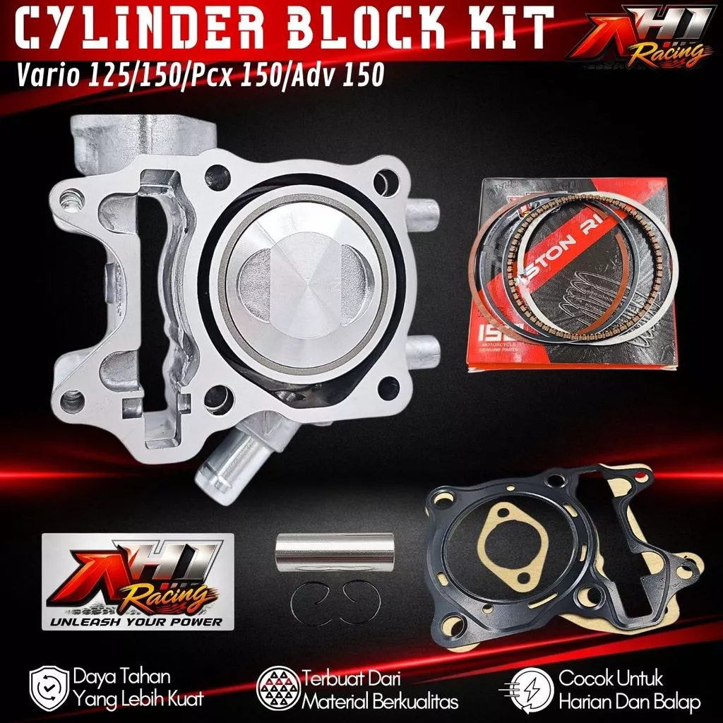 AH1 Boring Block Blok Seher Bore Up Vario 125 150 PCX 150 58 60 62 63 Mm Pin 13 Pin 14 Ah1 Racing Ir
