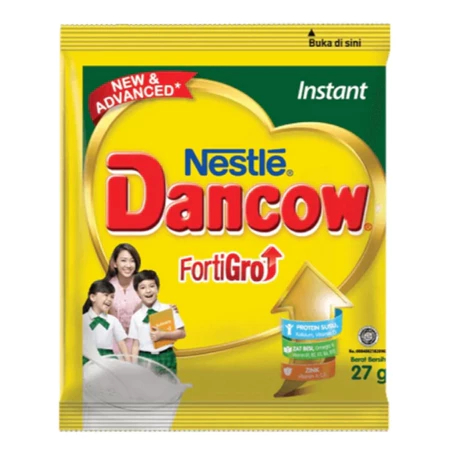 Dancow 1 Sachet Fortigro Susu Bubuk Saset 27gr