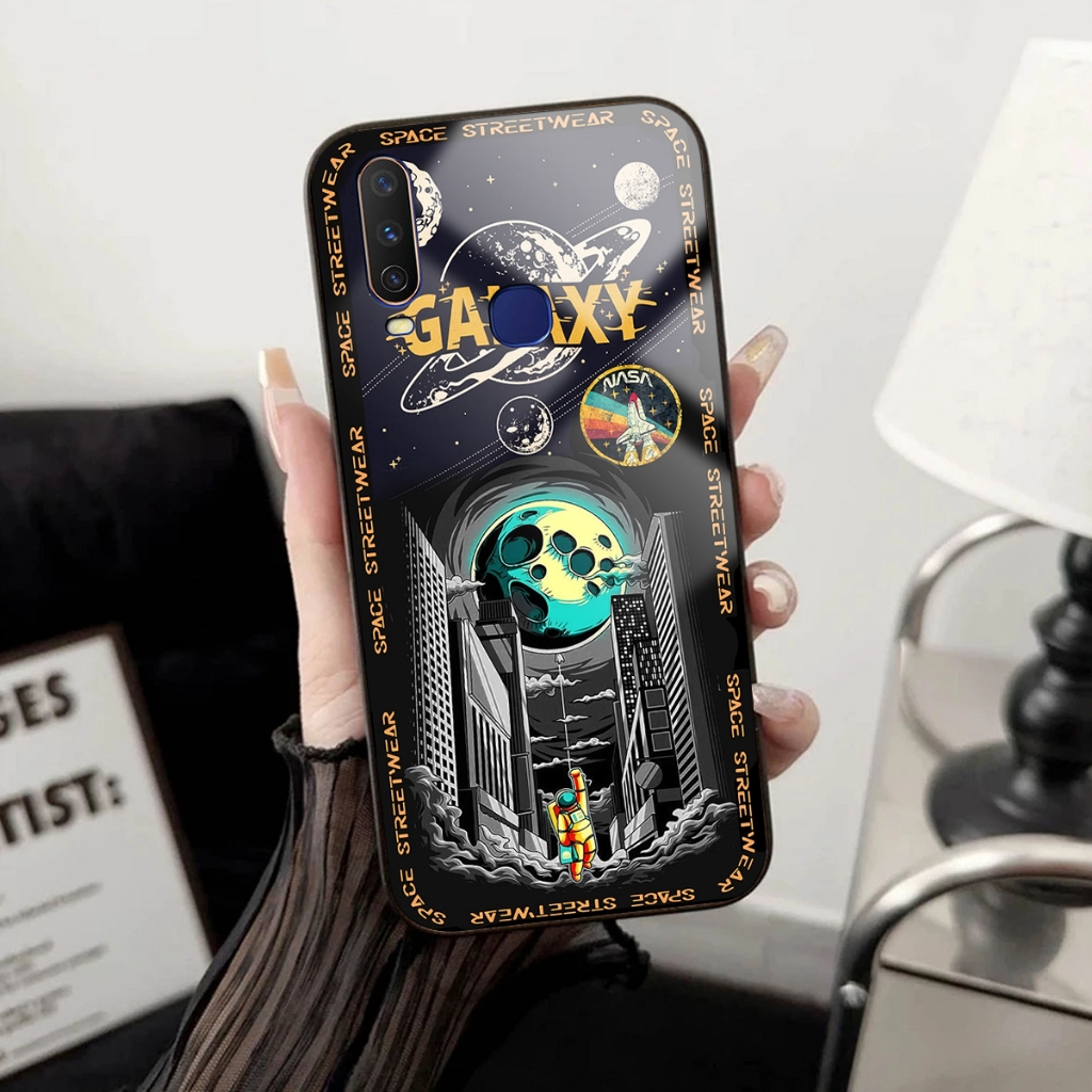 Softcase Glass Kaca For Vivo Y12 Terbaru - Case Pelindung Handphone Vivo Y12 - Casing Hp Vivo Terbar