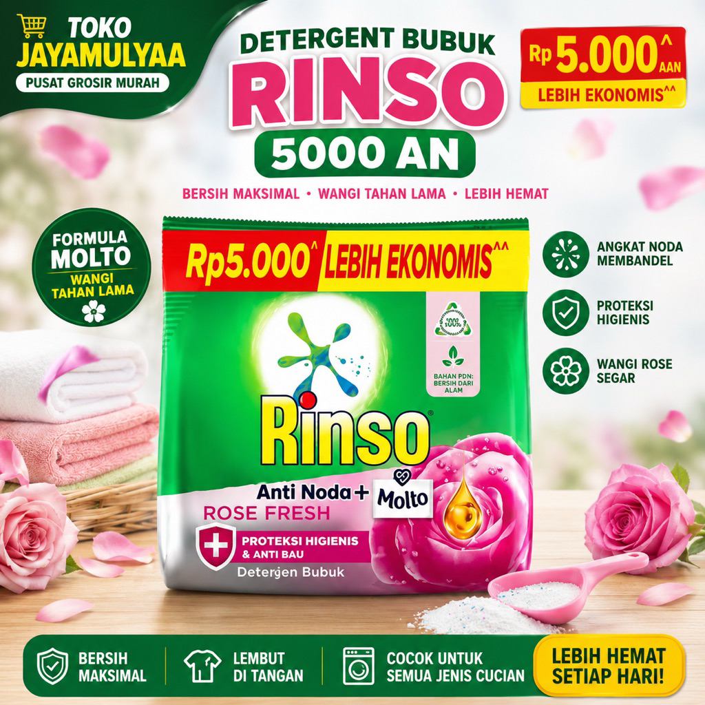 RINSO MOLTO DETERJEN BUBUK 5000 an