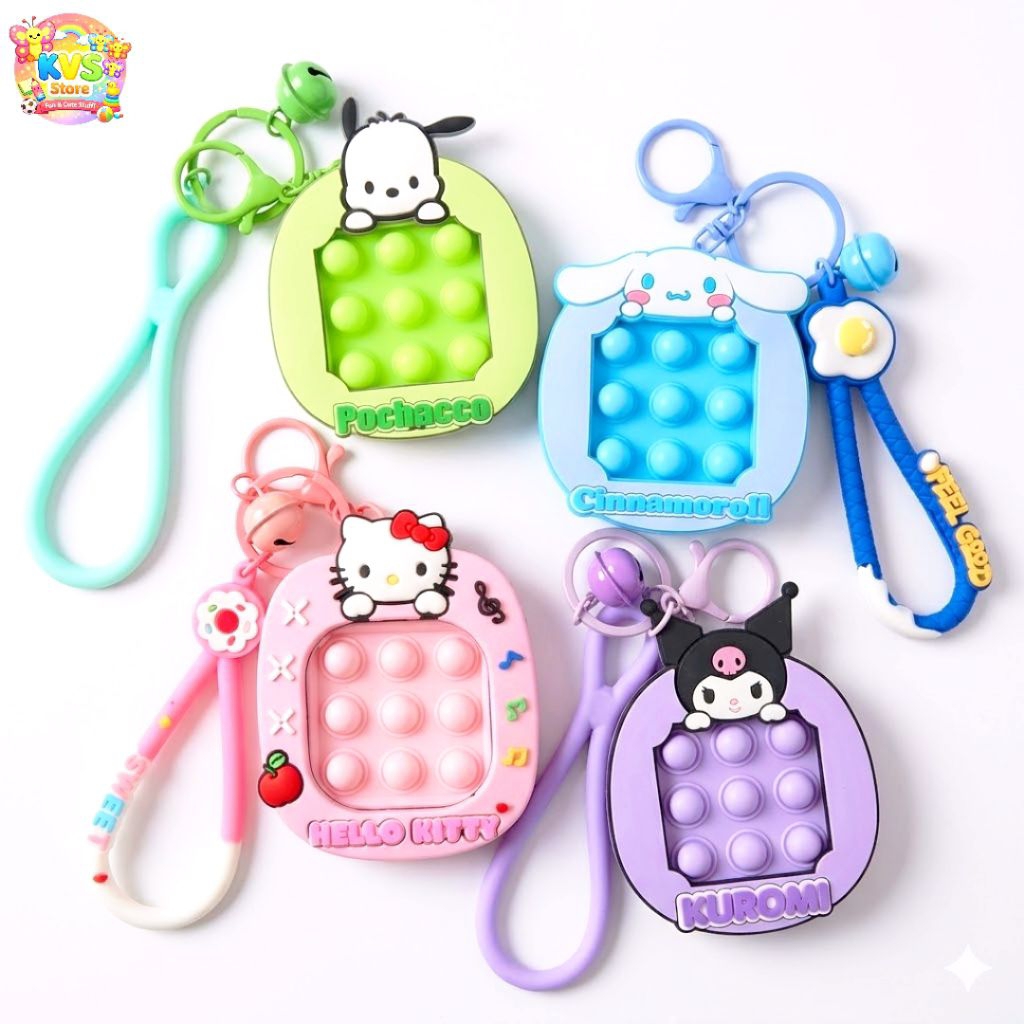 Gantungan kunci Pop it Karakter Sanrio / Keychain Sanrio - Gantungan tas Pop it