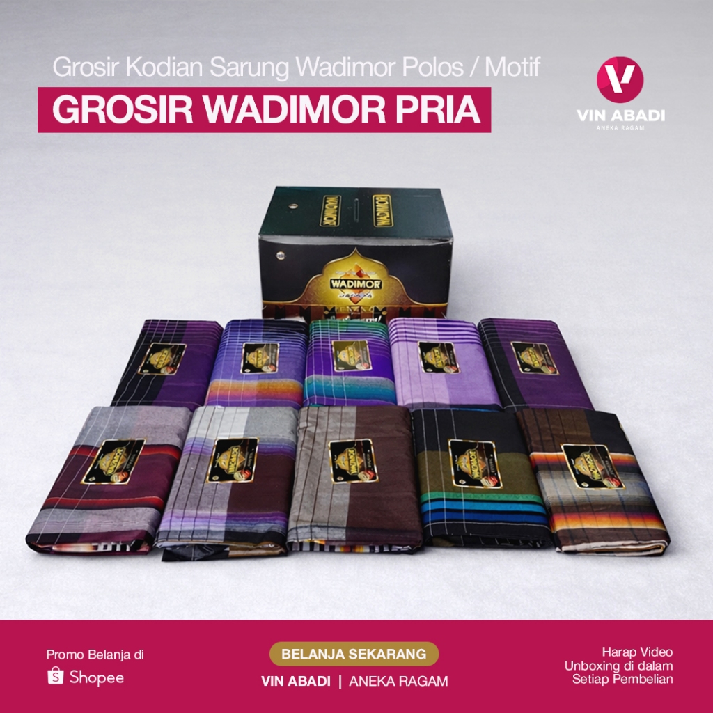 Grosir Kodian Sarung Wadimor Pria Dewasa Original / Murah