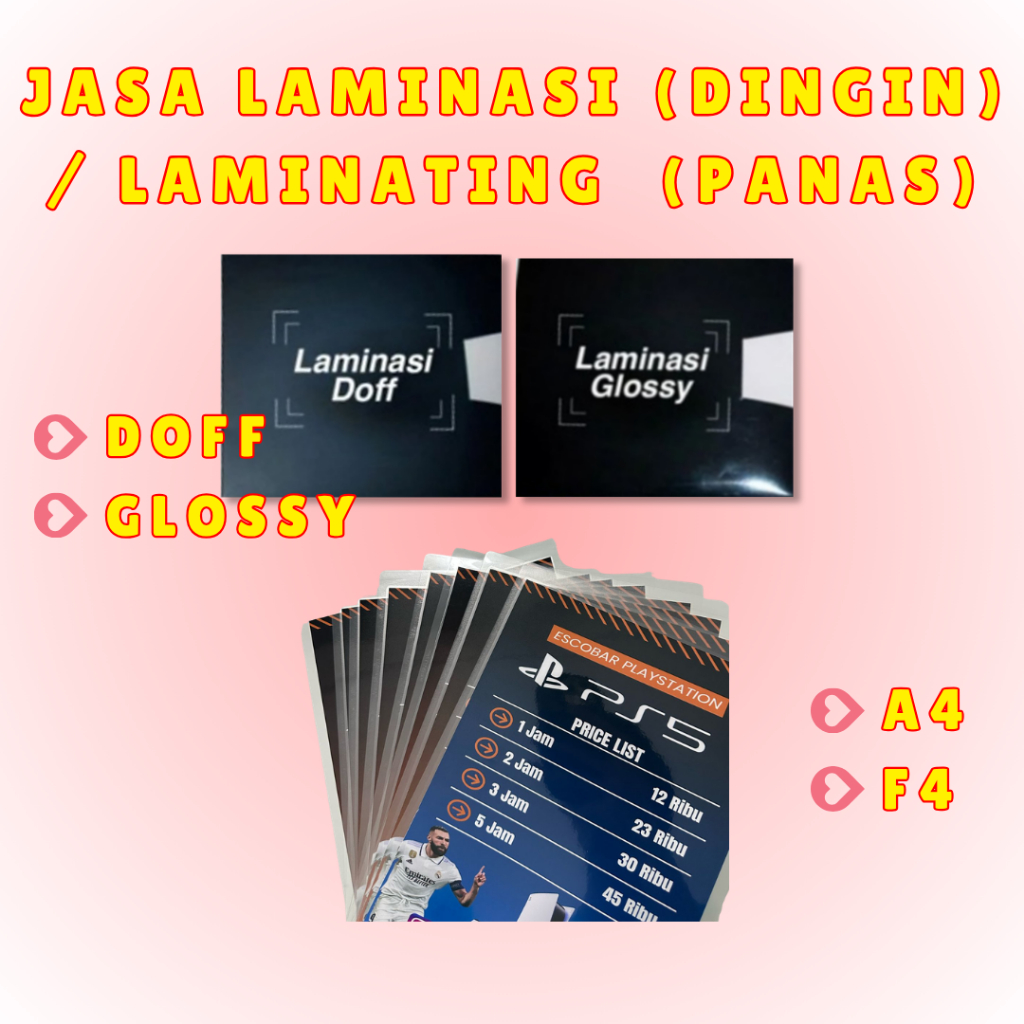 Jasa Laminasi Dingin / Jasa Laminating