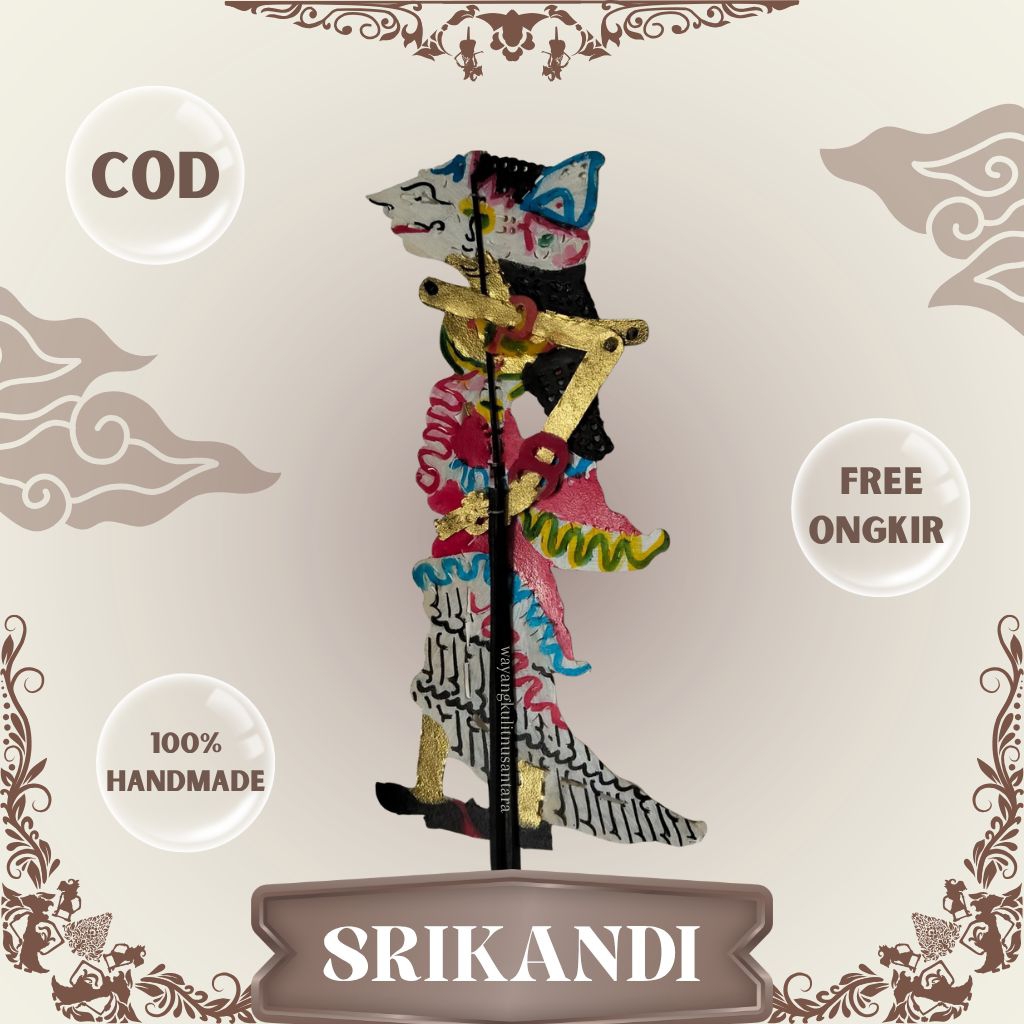 [SRIKANDI] WAYANG KULIT 30 CM wayang mainan | Wayang Kulit Nusantara|