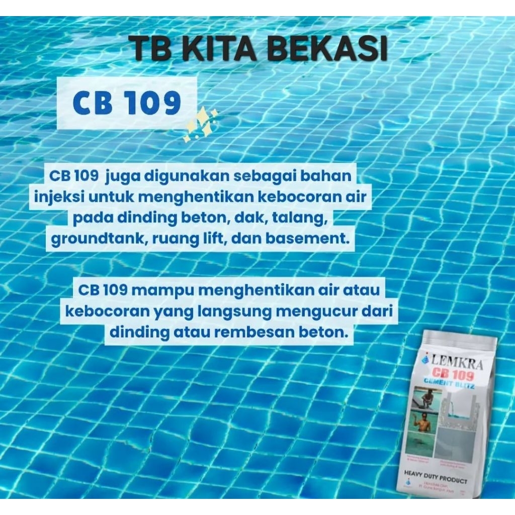 Sienashop_ Lemkra Cb 109 1 Kg / Lemkra Cement Blitz / Lemkra Semen Kolam Renang / Lemkra Semen T