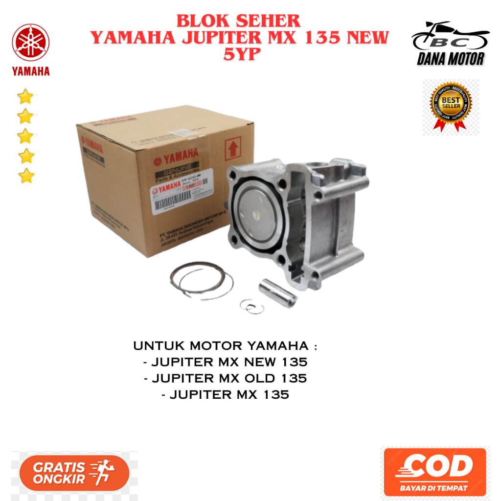 Blok Seher Jupiter Mx Ori / Blok Mesin Yamaha Jupiter Mx 135 Original Premium - 5YP-E1311-00