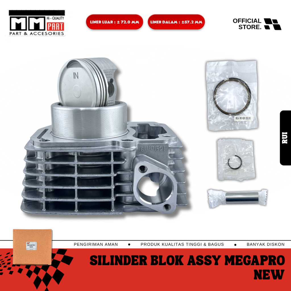 SILINDER BLOK ASSY MEGAPRO NEW - SEHER BORING MEGAPRO NEW MEGAPRO MONOSHOCK VERZA CB150 CRF 150 L