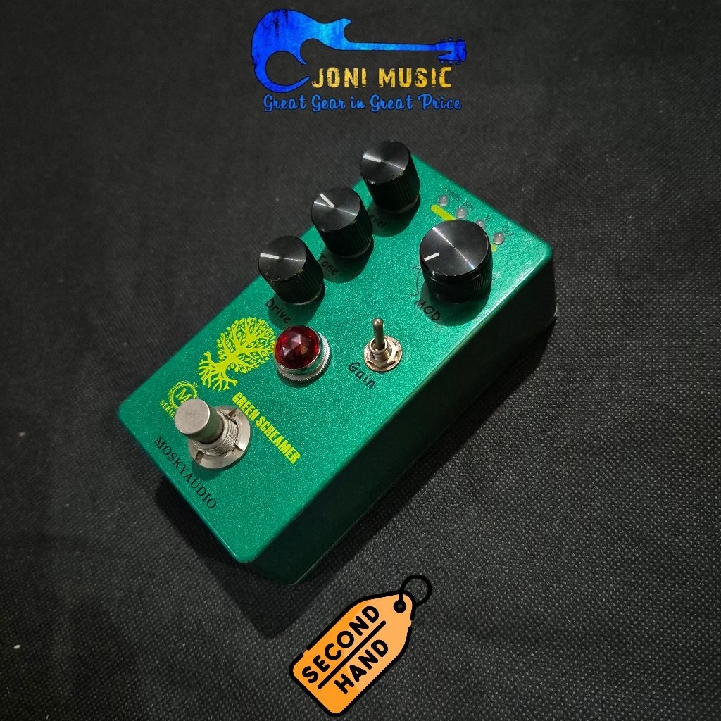 Efek Gitar Mosky Audio Green Screamer 4 in 1 Overdrive (TS9 TS808 SD1 M)