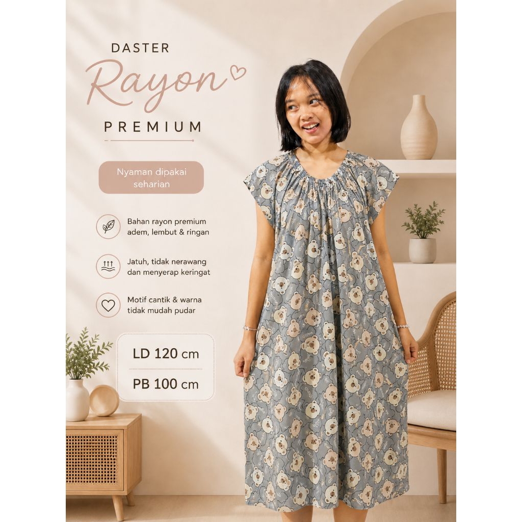Daster Fuji Kerut Jumbo Dress Fuji Kerut Daster Fuji Kerut