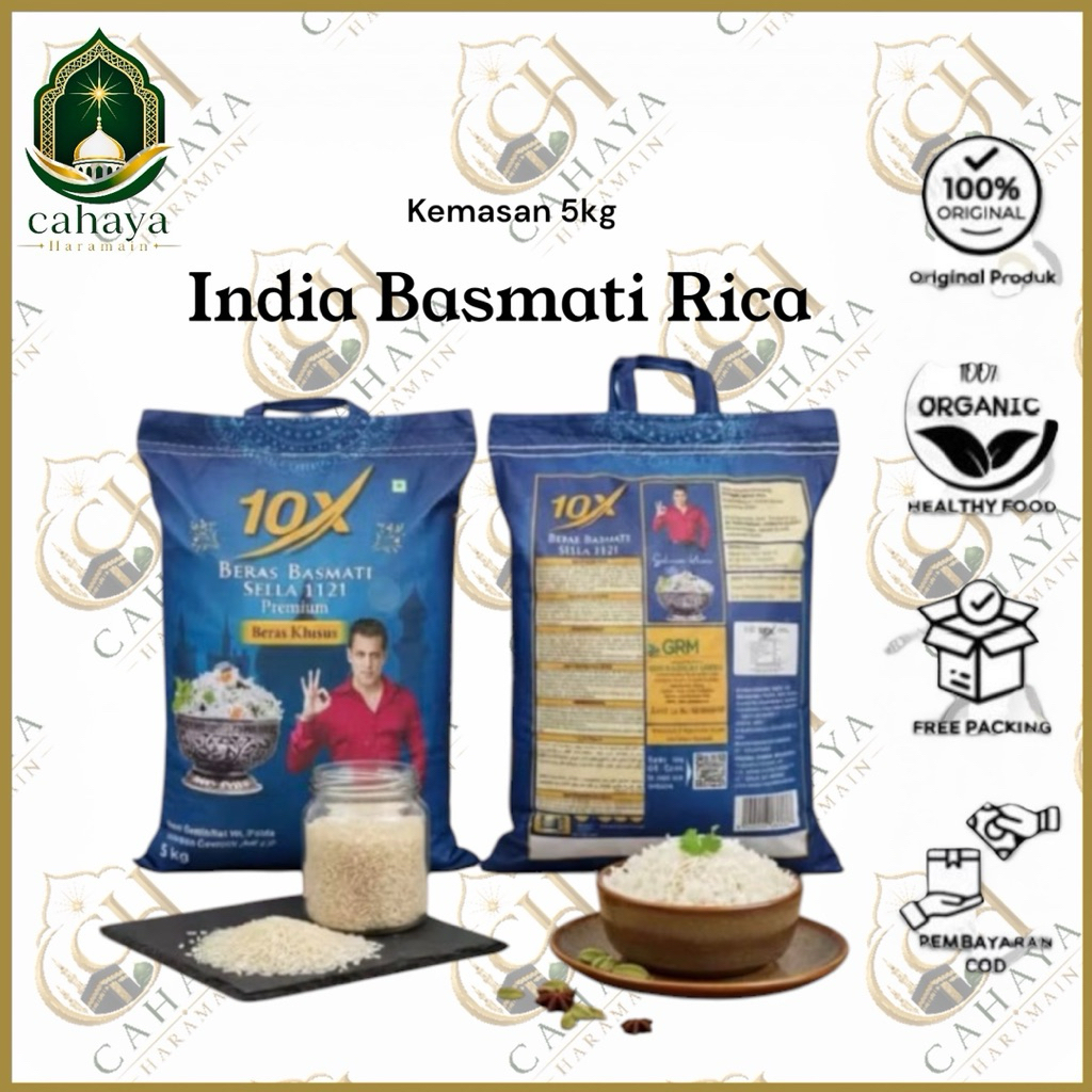 Beras Badmati India 10x Original 5kg-India Basmati Rice Premium wangi panjang
