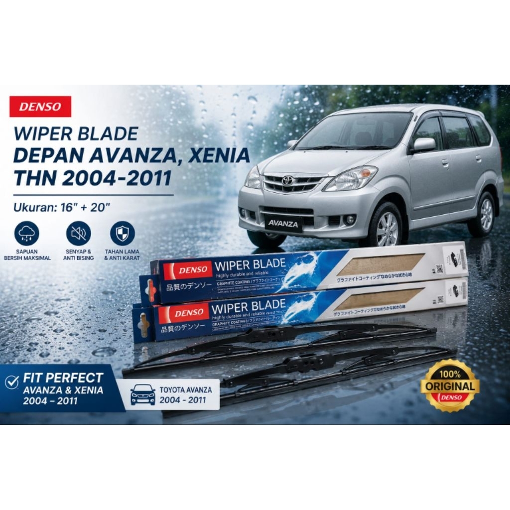 Wiper Blade depan  DENSO Mobil Toyota Avanza, Xenia thn 2004-2011