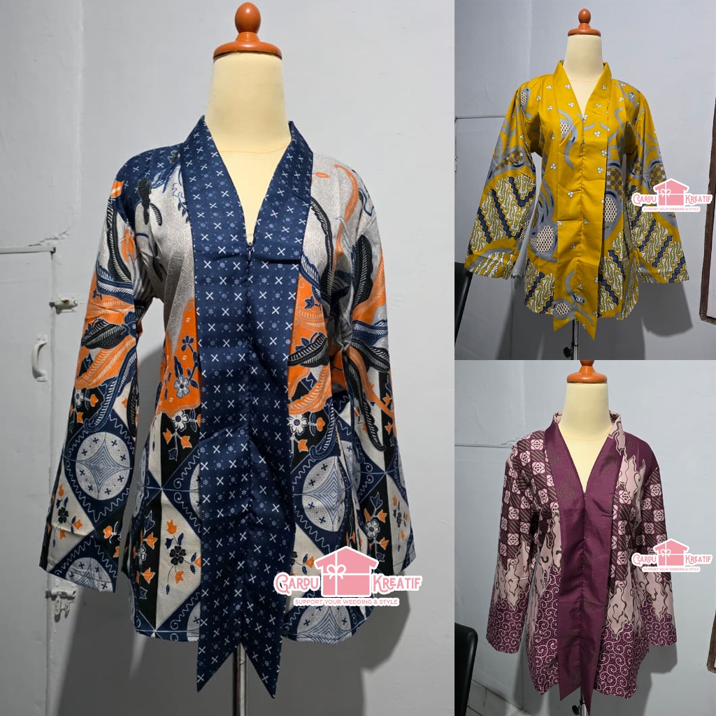 Baju Batik Wanita/Batik Kuliah/Batik Kerja/Batik Sekolah Bahan polimicro