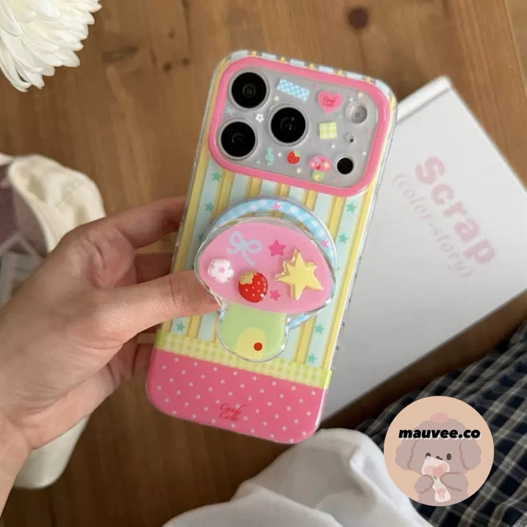 MAUVEE.CO IPHONE CASE AESTHETIC CUTE KOREAN STYLE CASING IPHONE 17 PRO MAX 16 PRO MAX 15 PRO MAX