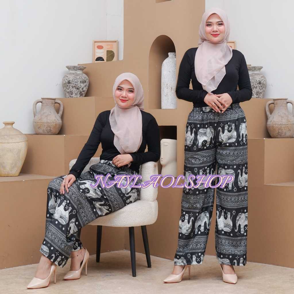 CELANA KULOT SANTAI  Batik  Panjang Motif Gajah UNTUK PRIA DAN WANITA