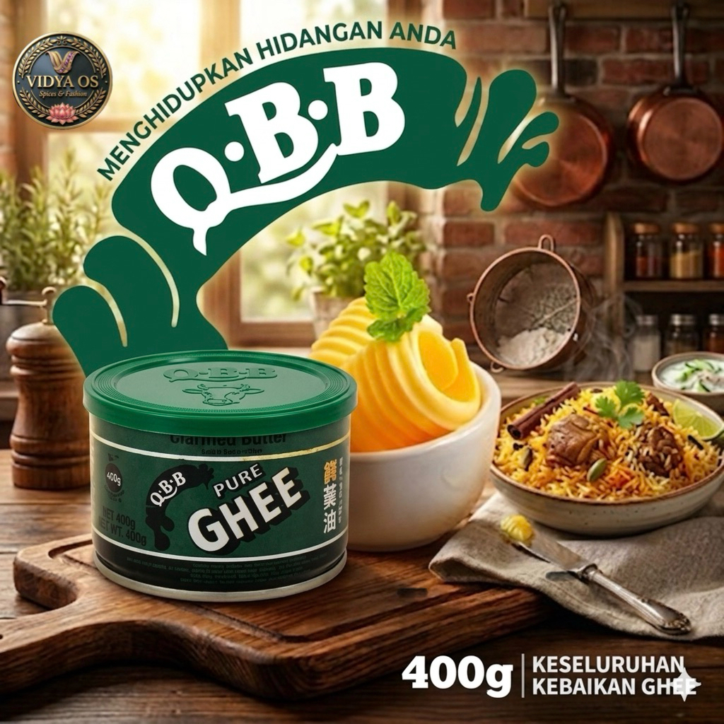 QBB Pure Ghee 400 gr – Minyak Sapi Murni Premium (100% Lemak Susu Sapi)