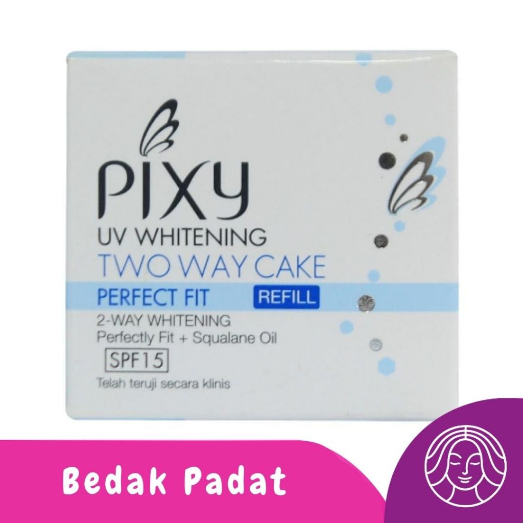 Pixy UV Whitening Bedak Wajah Two Way Cake Perfect Fit Natural Beige Refill