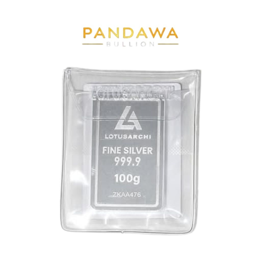 Logam Mulia Perak Lotus Archi 100gram Certified