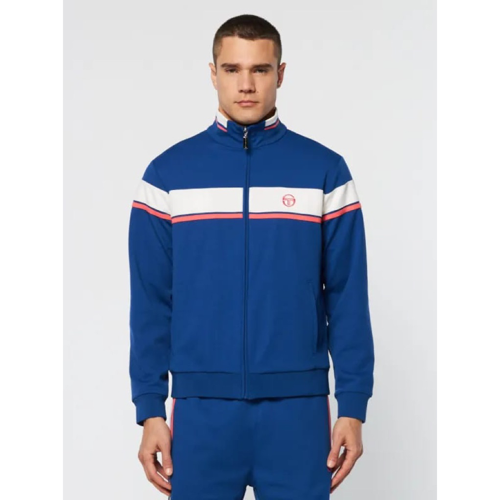 Sergio Tacchini Damarino Tracktop Jacket In Blue / White / Pink
