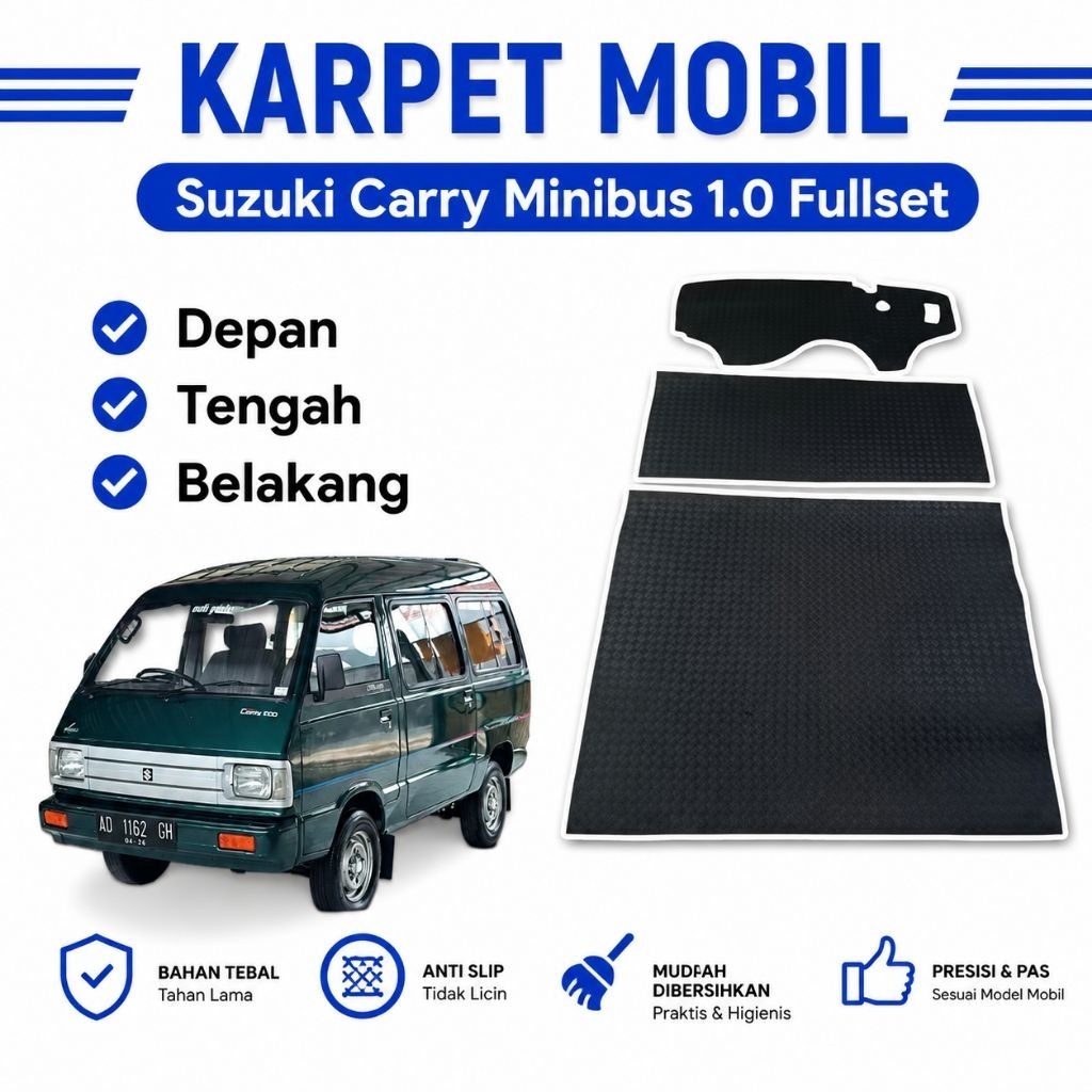 Karpet Mobil Suzuki Carry Minibus 1.0 Fullset,Karpet alas kaki matras mobil Carry minibus 1.0