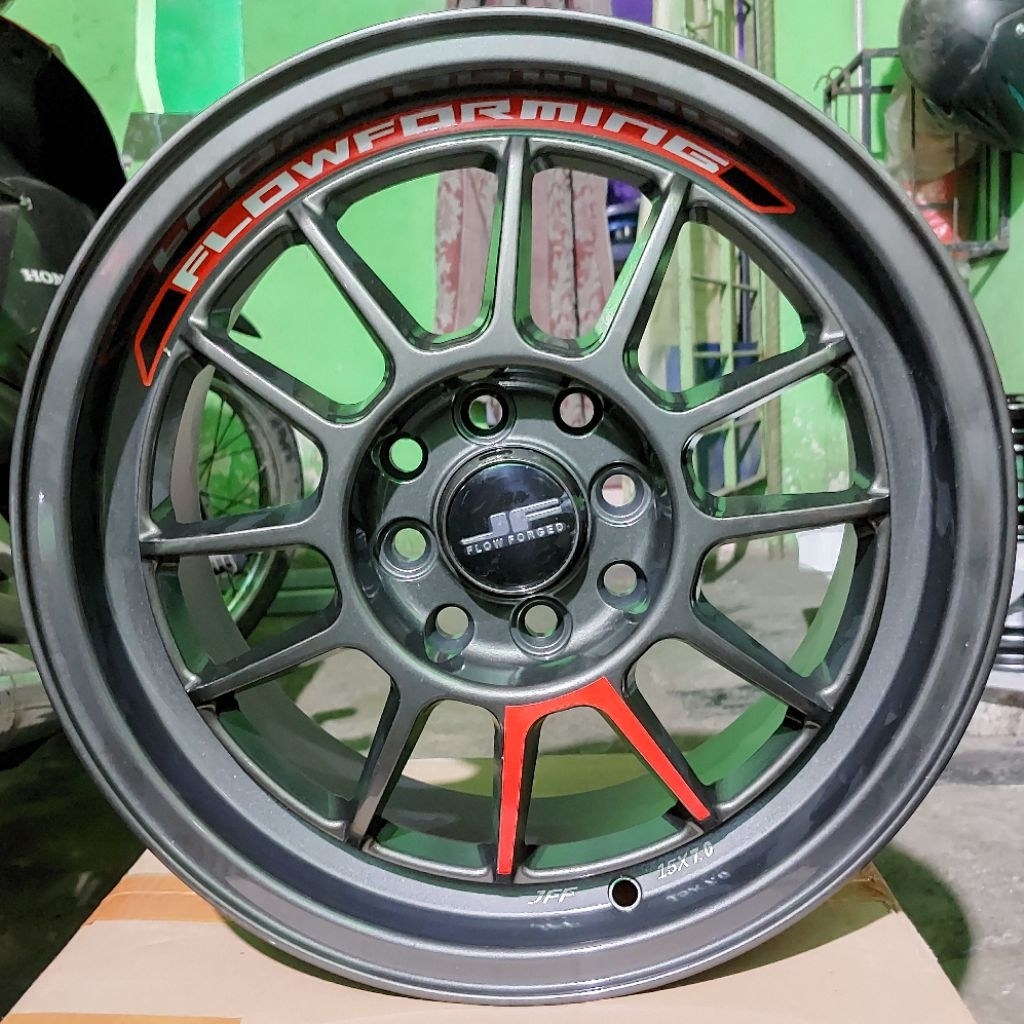 Velg Mobil Racing Venom Buzz JF Luxury Flow Forming Forged C15 Ring 15 Lebar 7 PCD 8x100/114.3 ET 42
