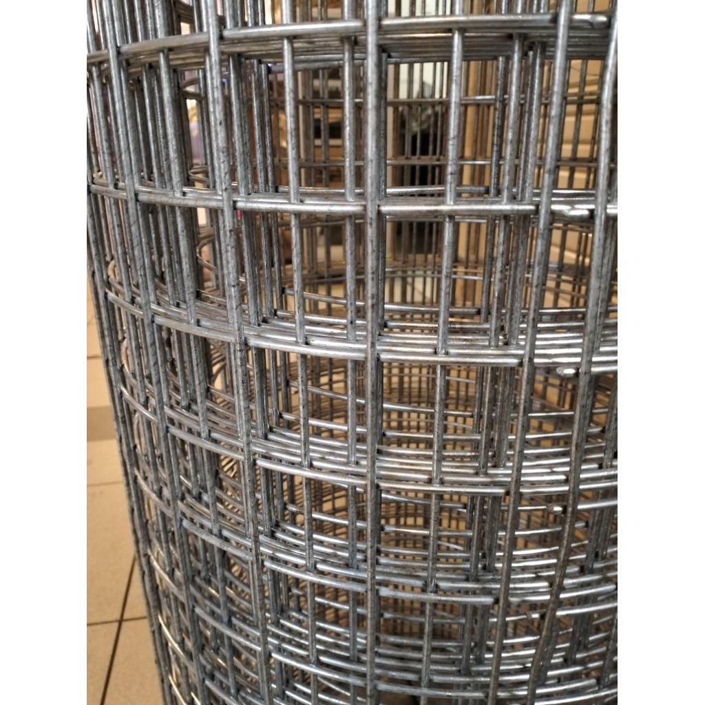 Kawat loket Galvanis 10cm x 10cm x 3mm / kawat loket ayam / Mesh galvanis tebal 3mm Rollan