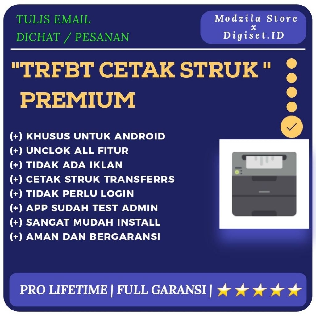 TRFBT- Cetak Struk Tranfer Premium lifetime v40 aplikasi Cetak struk