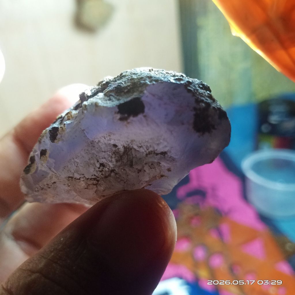 Bahan Batu Spirtus Baturaja - Rough Blue Chalcedony - Rough Spirtus Baturaja