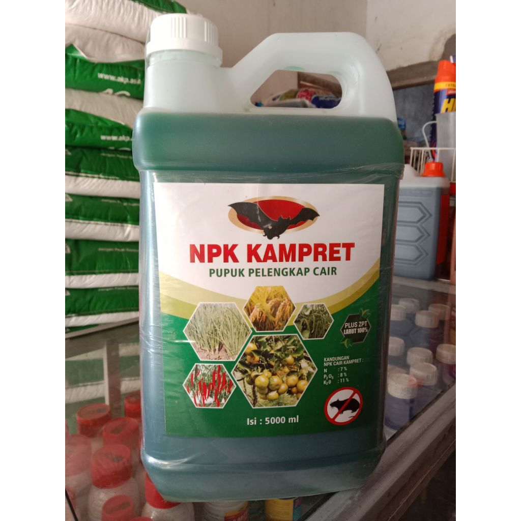 PENGUSIR TIKUS DAN PUPUK NPK VEGETATIF DAN GENETATIF CAIR KAMPRET 5 LITER