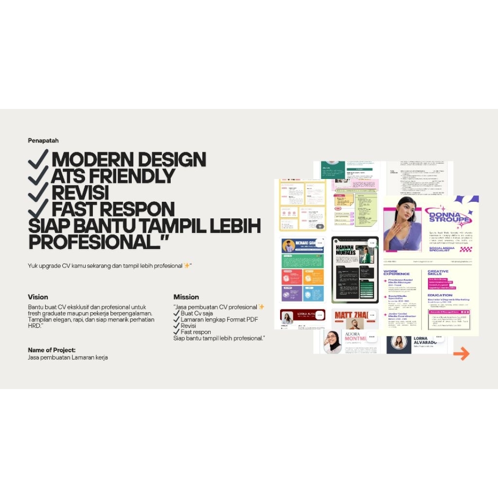 Jasa Buat CV lamaran kerja PDF