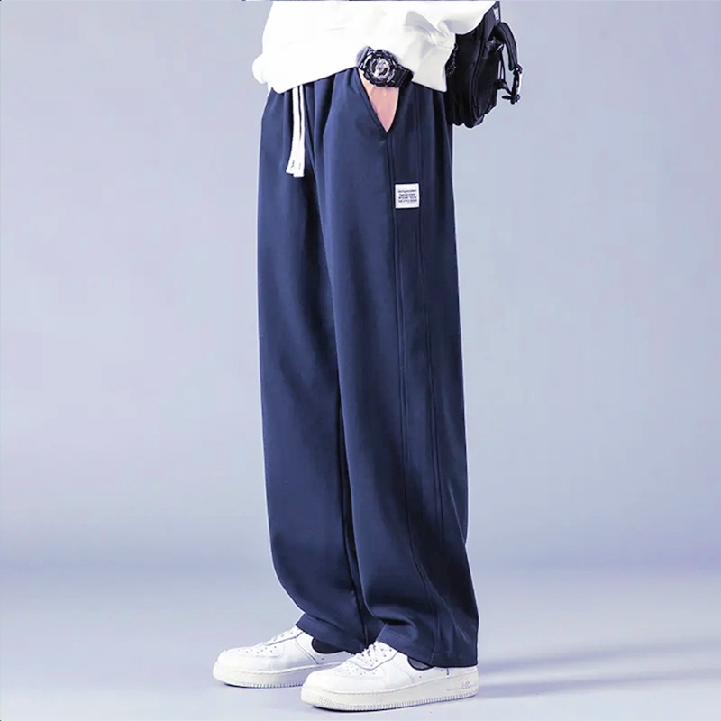 Celana Panjang Pria Baggy Loose Pants Longgar Zenomic Oversize Black Navy Grey Casual