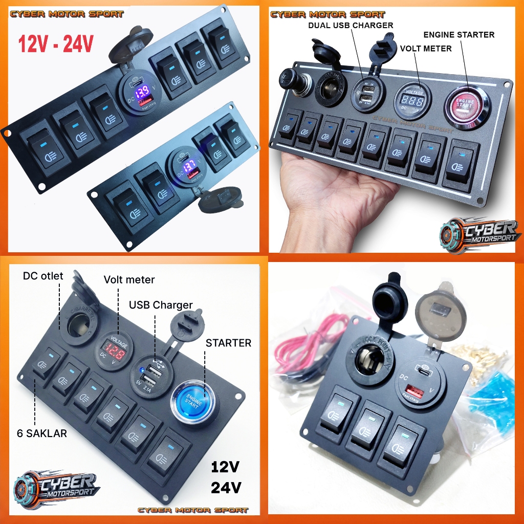 Saklar mobil universal.12v 24v paket Saklar lampu . saklar foglamp headlamp drl lampu tembak sorot b