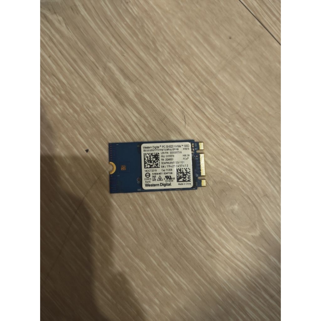 WWAN 512GB SSD WD SN520 B+M key NVME SSD Laptop Komputer
