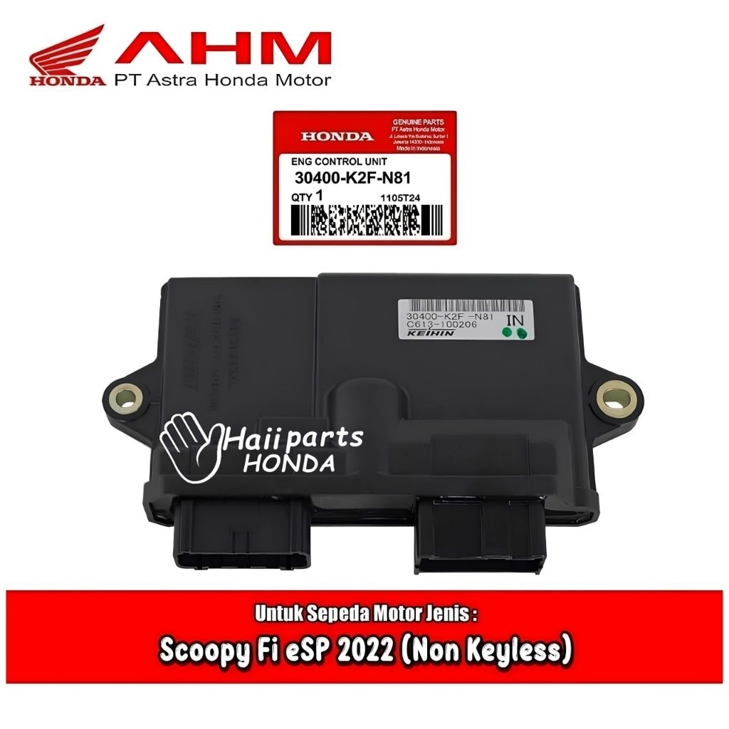ECU ECM Scoopy ESP K2F Original AHM 30400K2FN81