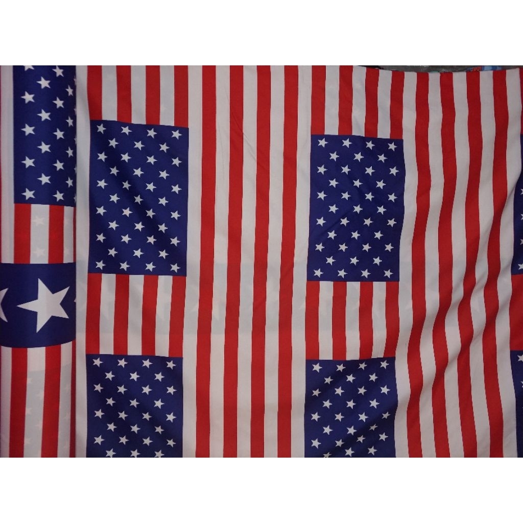 kain sprei motif bendera Amerika (per50cm)