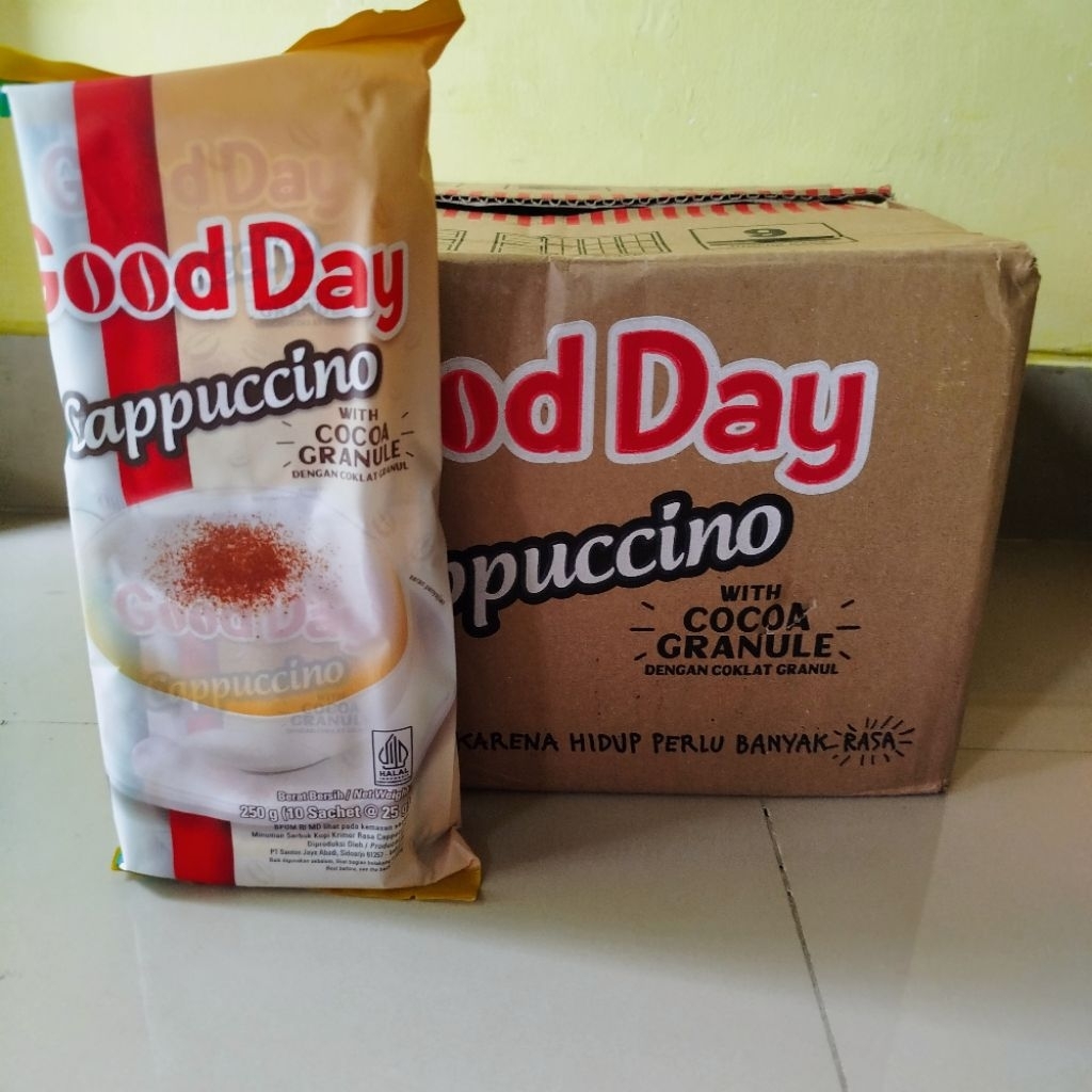 Kopi Instan Good Day Capuccino, 1 Dus Praktis & Mudah Diseduh