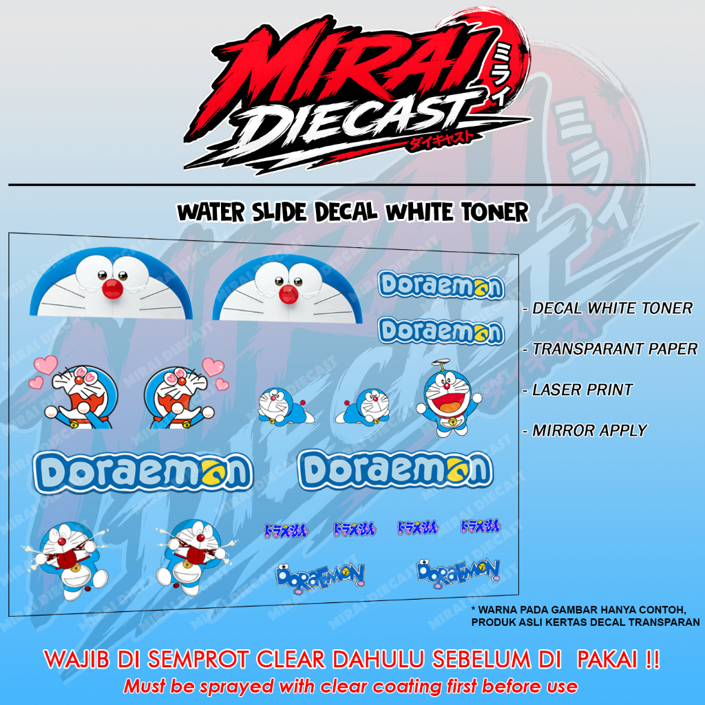 Decal Hot wheels itasha doraemon universal