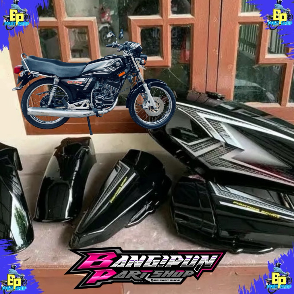 Body Set Rx-King 2004 Hitam Set Stiker