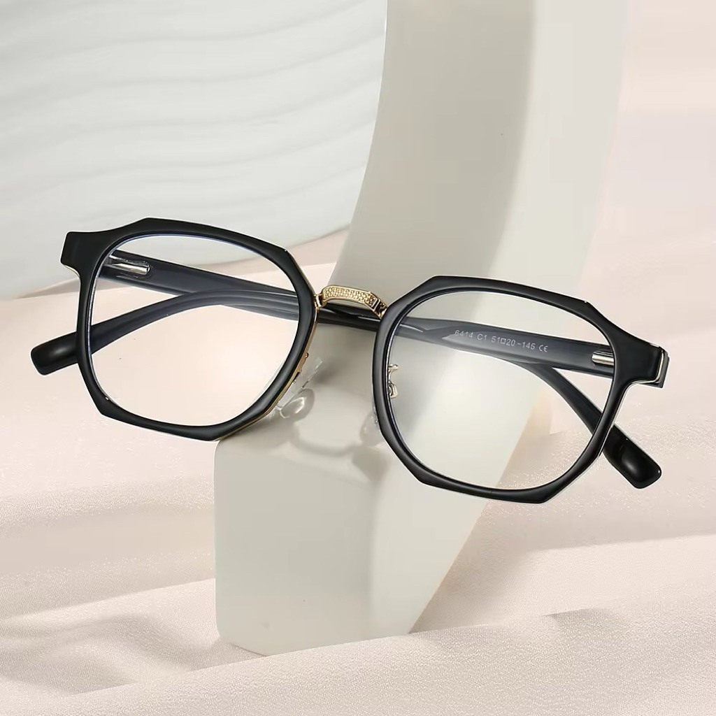 Frame Kacamata Vintage Hexagonal Frame Premium Korean Style Unisex