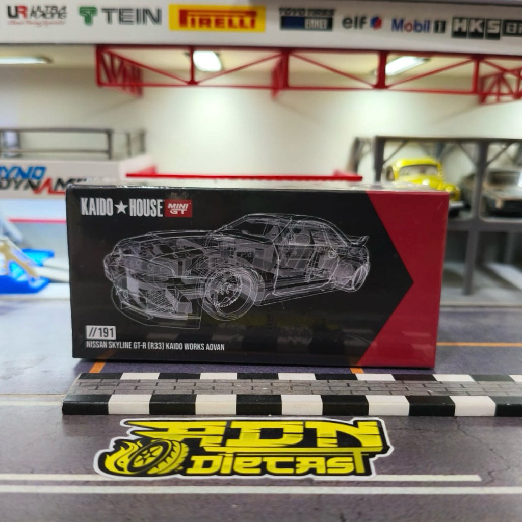 Mini GT Nissan Skyline GT-R (R33) Kaido Works Advan