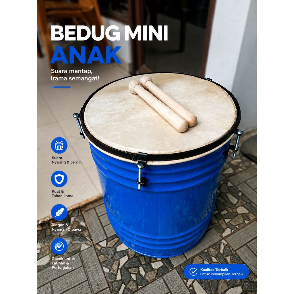 Bedug Beduk Mini Bedug Kecil Bedug anak anak (sudah termasuk alat pukul)