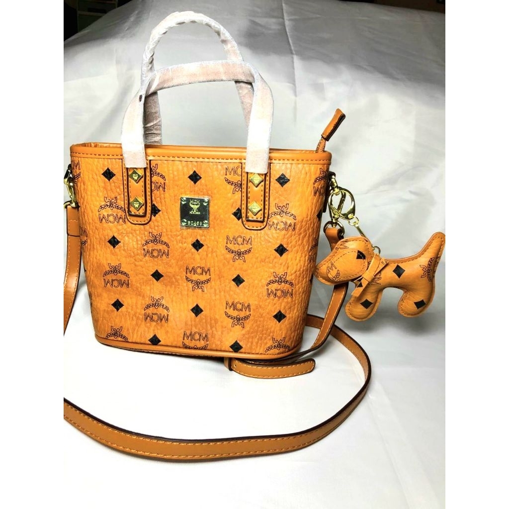 MCM Mini Tote Bag Brown
