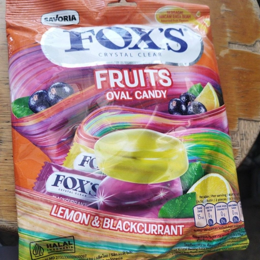 Permen Kristal Bening Fox’s 125g - Rasa Buah Segar, Halal, Praktis Dibawa
