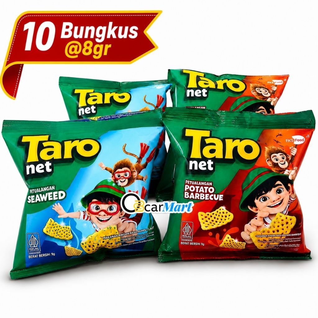 TARO Renceng isi 10 Taro Snack 1000an Oscar Snack
