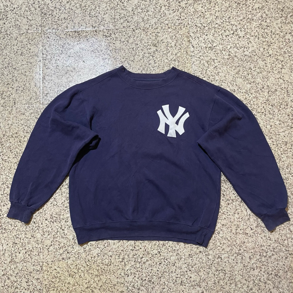 Crewneck Vintage Majestic New York Yankees Original Navy Blue Size M fit L